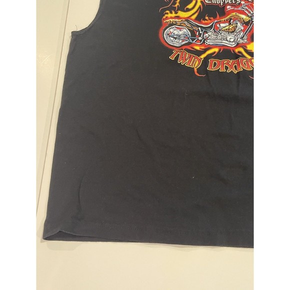 Vintage Coast 2 To Coast Choppers Twin Dragons Motorcycle T Shirt Sleeveless - Picture 6 of 15